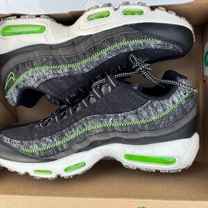 Nike Black and Lime Green Air Max Sneakers
